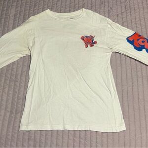 White and Red Graphic T-Shirt